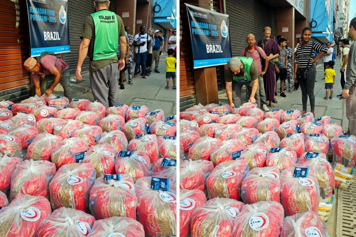 Atividades do MARKAZ - 2026 58 Voluntários organizando a distribuição de cestas de alimentos