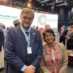 Ali Saifi CEO da Cdial Halal com Dra. Ameenah Firdaus ex presidente do Mauritius