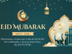 AVISO IMPORTANTE! – DIA 20/03/2026 SERÁ COMEMORADO O EID AL FITR
